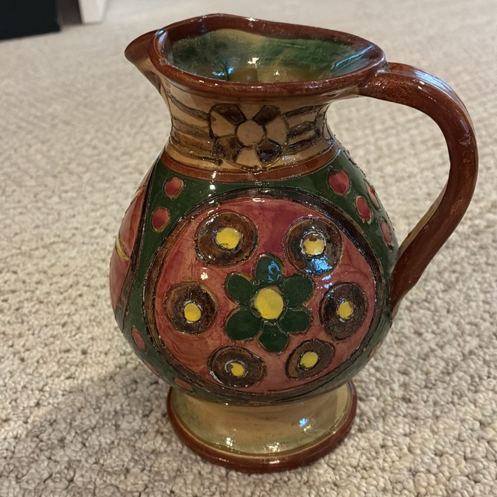 Vintage Italian Pottery Pitcher